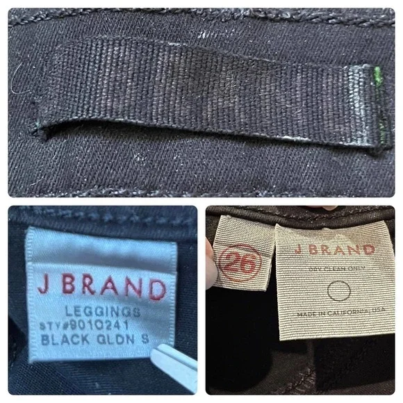 J. Brand Black Golden Snakeskin Coated Legging Jean Size 26 Edgy Club Night Life - Picture 12 of 12